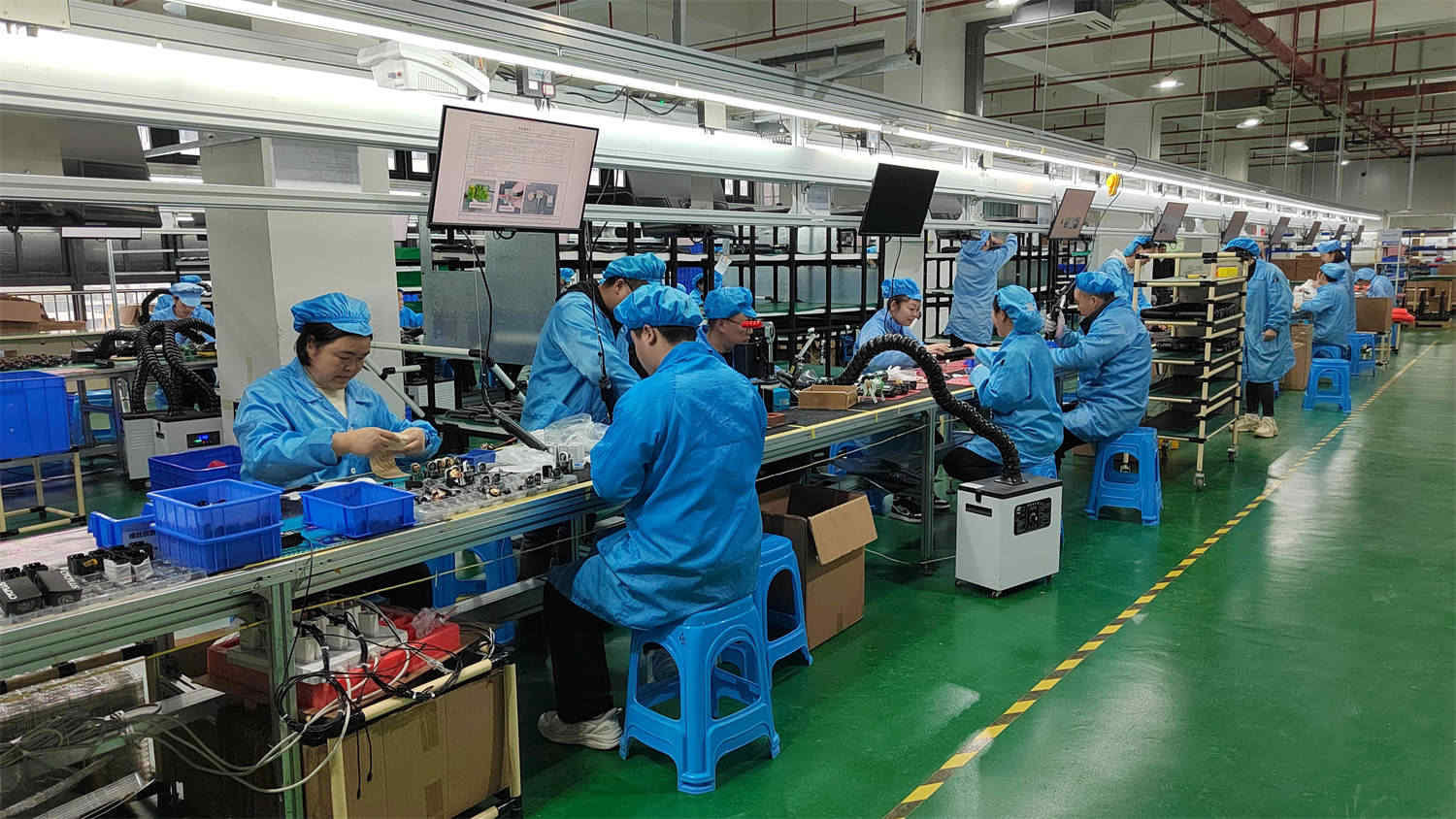 Assembling line for smart cycling electronics